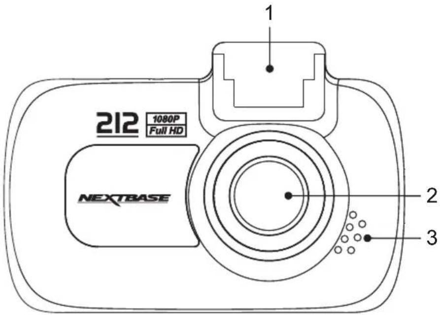 NEXT BASE InCar Cam 212 Lite - Caméra - pièces et commandes - 1