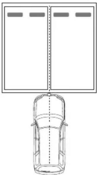 KENWOOD CMOS320 - Amenez le véhicule au centre de la ligne de places de parking. - 1