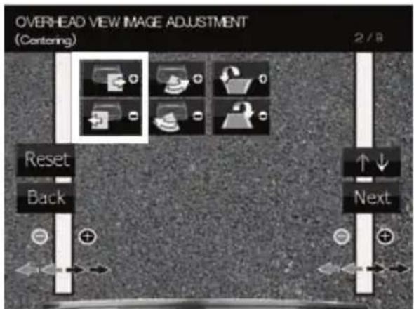 KENWOOD CMOS220 - Réglages de l'image vue de dessus (centrée) - 1