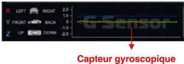 ROAD EYES RecTWIN - d. Capterur gyroscopique - 1