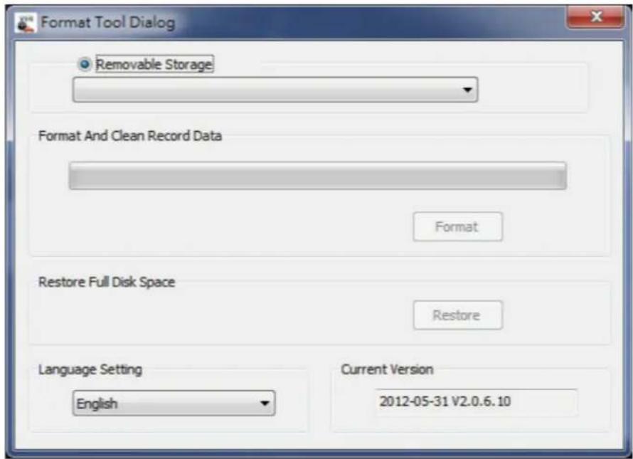 ROAD EYES RecTWIN - ■ Formater/restaurer à travers le logiciel PC - 1