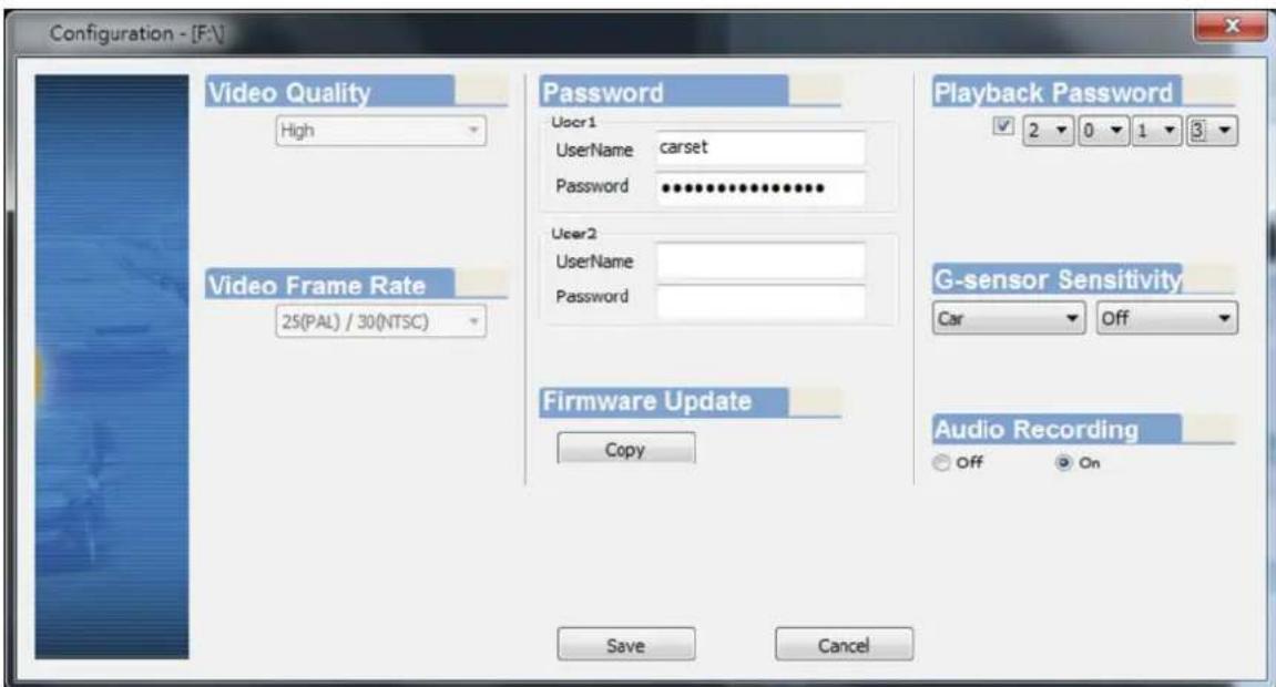 ROAD EYES RecMINI Full HD - (4). Configuration - 2