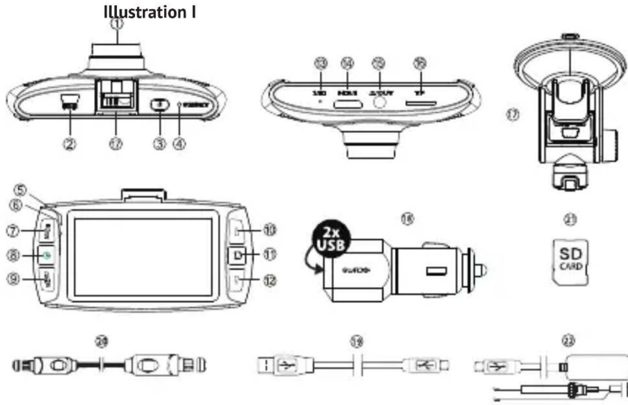 Guardo Dashcam Pro - SAFETYWARNINGS - 1