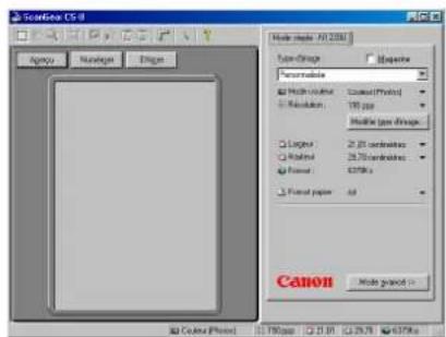 CANON CanoScan N656U - Commutation entre mode Simple et mode Avancé - 2