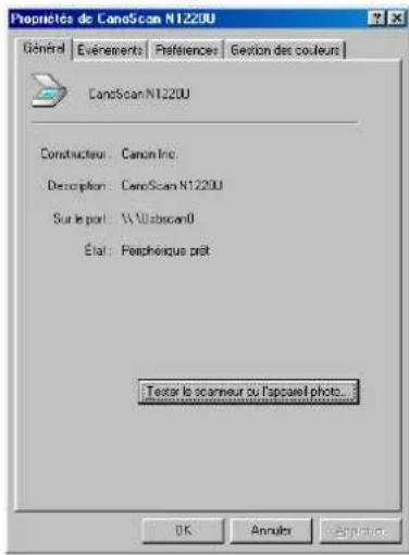 CANON CanoScan N656U - Réglages généraux - 1