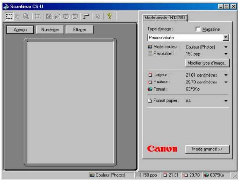 CANON CanoScan N656U - Numérisation en Mode simple - 3