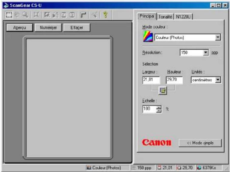 CANON CanoScan N650U - Mode avancé - 1