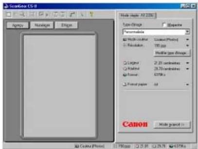 CANON CanoScan N1220U - Commutation entre mode Simple et mode Avancé - 2