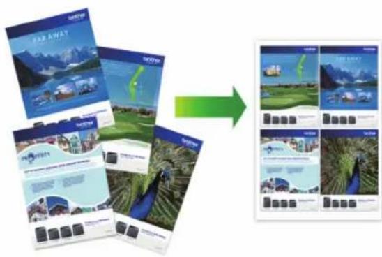 BROTHER MFCJ5335DW - Imprimer plus d'une page sur une même feuille de papier (N en 1) - 1