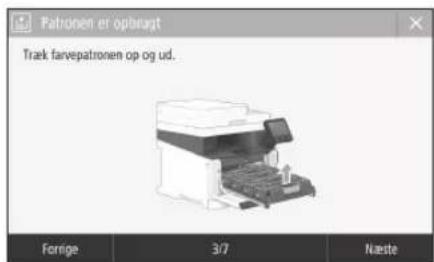 CANON iSensys MF635Cx - Udskifting af tonerpatronen - 1