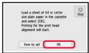 CANON Pixma TS8150 - Papierplaatsen/uitlijnen printkop - 7
