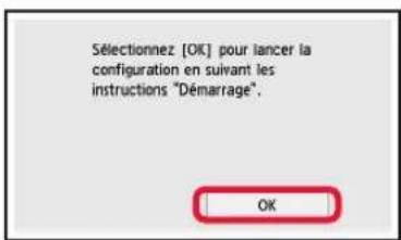 CANON Pixma TS8150 - Retrait des matériaux d'emballage / Mise sous tension de l'imprimante - 6