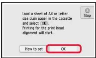 CANON Pixma TS8150 - Loading Paper / Aligning Print Head - 7