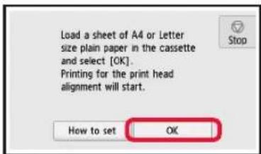 CANON Pixma TS8150 - Einlagen von Papier/Ausrichten des Druckkopfs - 8