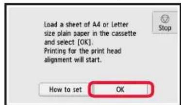 CANON Pixma TS8150 - Caricamento della carta / Allineamento della testina di stampa - 6