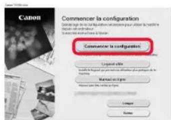 CANON Pixma TS8150 - Cliquez sur Commencer la configuration. - 1
