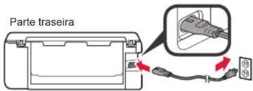 CANON Pixma TS8150 - Removendo os materiais de embalagem/ligando a impressora - 4