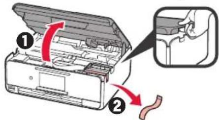 CANON Pixma TS8150 - Entfernen des Verpackungsmaterials/ Anschalten des Druckers - 2