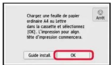 CANON Pixma TS8150 - Chargement du papier / Alignment de la tete d'impression - 7