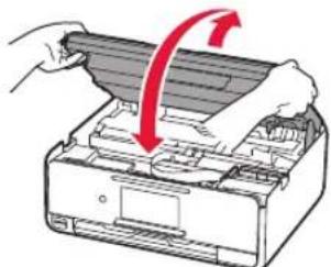 CANON Pixma TS8150 - Retrait des matériaux d'emballage / Mise sous tension de l'imprimante - 3