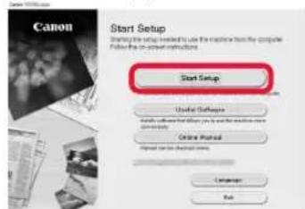 CANON Pixma TS8150 - Klichen Sie auf Setup starten (Start Setup). - 1
