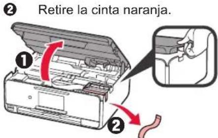 CANON Pixma TS8152 - Retirada de los materiales de empaquetado / Encendido de la impresora - 2
