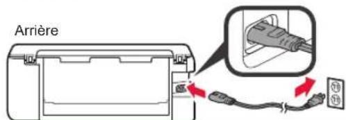 CANON Pixma TS8152 - Retrait des matériaux d'emballage / Mise sous tension de l'imprimante - 4