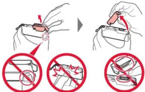 CANON Pixma TS8152 - Removendo os materiais de embalagem/ligando a impressora - 9