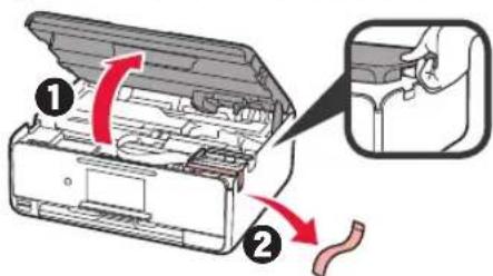 CANON Pixma TS8152 - Rimozione del materiale di imballaggio / Accensione della stampante - 2