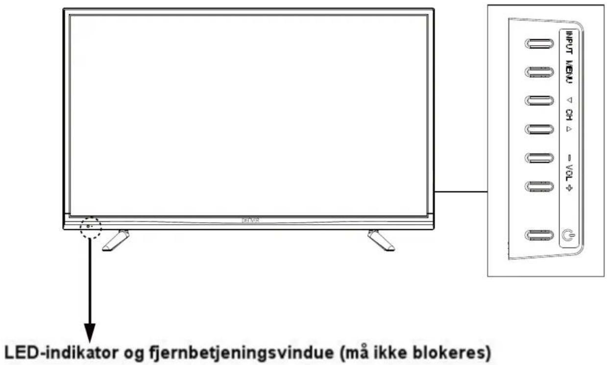 DENVER LED4071T2CS - Frontpanelet - 1