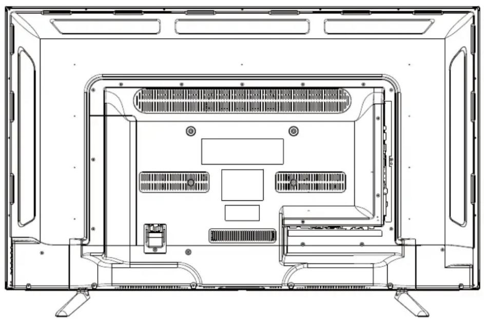 DENVER LED4071T2CS - Funktionsknapperne på TV'et gennemgås herunder. - 1