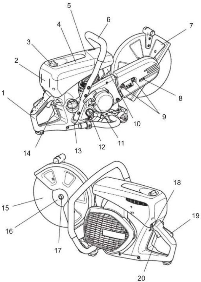 MAKITA EK7651H - Delenes betegnelser - 1