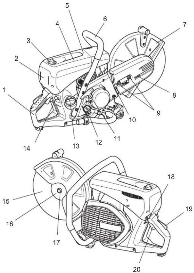 MAKITA EK7651H - Ονομασία εξαρτημάτων - 1
