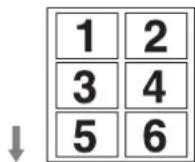 SONY UP991AD - Capture de six images (« MULTI:6 » sélectionné dans « N.MULTI ») - 1