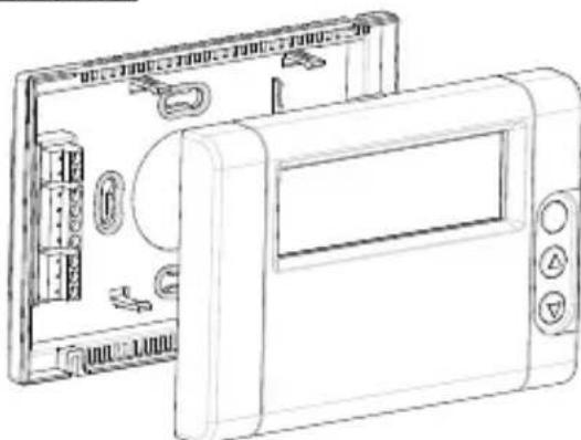 UPM THM303A - Installation de la PLAQUE arrière du thermostat - 1