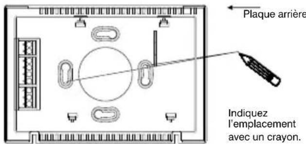 UPM THM303A - Installation de la PLAQUE arrière du thermostat - 2
