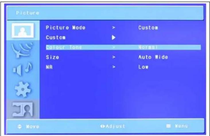 GERICOM GTW3208 - Tonalité de la couleur Votre écran Plasma/LCD a 5 températures d'écran (réglages de la couleur). - 1
