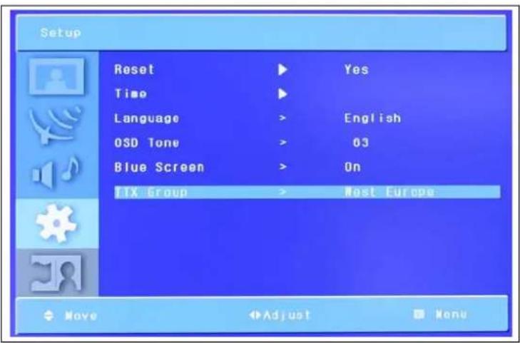 GERICOM GTW3208 - Tonalité de l'affichage du menu à l'écran - 4