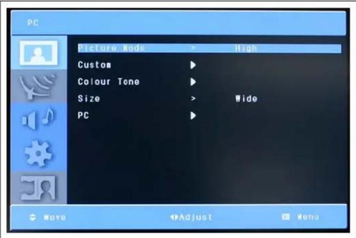 GERICOM GTW3208 - Tonalité de l'affichage du menu à l'écran - 6