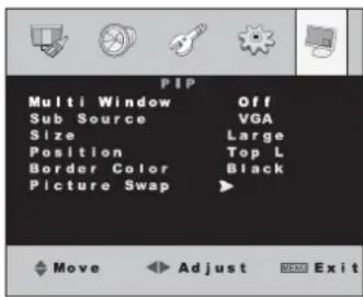 Monacor TFT1900LED - Impostazioni delle finestre multiple - 1