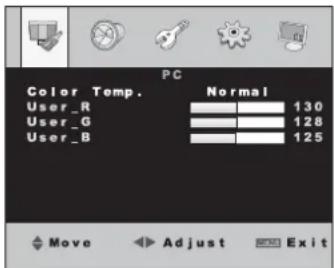 Monacor TFT1900LED - Pagina 1 del menù: Impostazioni dell'immagine - 4