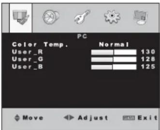 Monacor TFT1900LED - Page 1 du menu : réglages image - 3