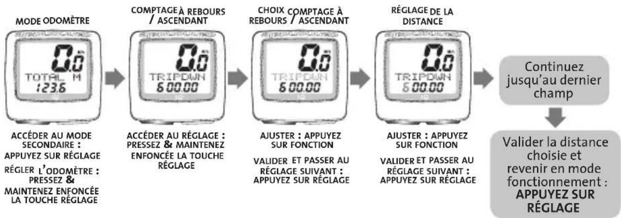 CANNONDALE IQ114 - ODOMETRE > MODE SECONDAIRE COMPTAGE A REBOURS / COMPTAGE ASCENDANT (IQ114 UNIQUEMENT) - 1