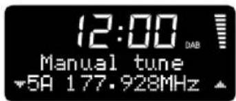 12:00 DAB Manual tune 5A 177.928MHz