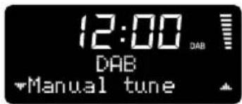 12:00 DAB Manual tune