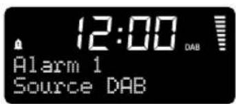 12:00 Alarm 1 Source DAB