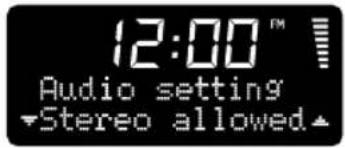 12:00™ Audio setting Stereo allowed▲