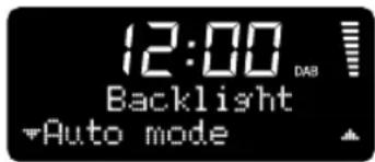 12:00 DAB Backlight Auto mode