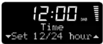 12:00 DAB Time Set 12/24 hour