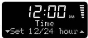 12:00 DAB Time Set 12/24 hour